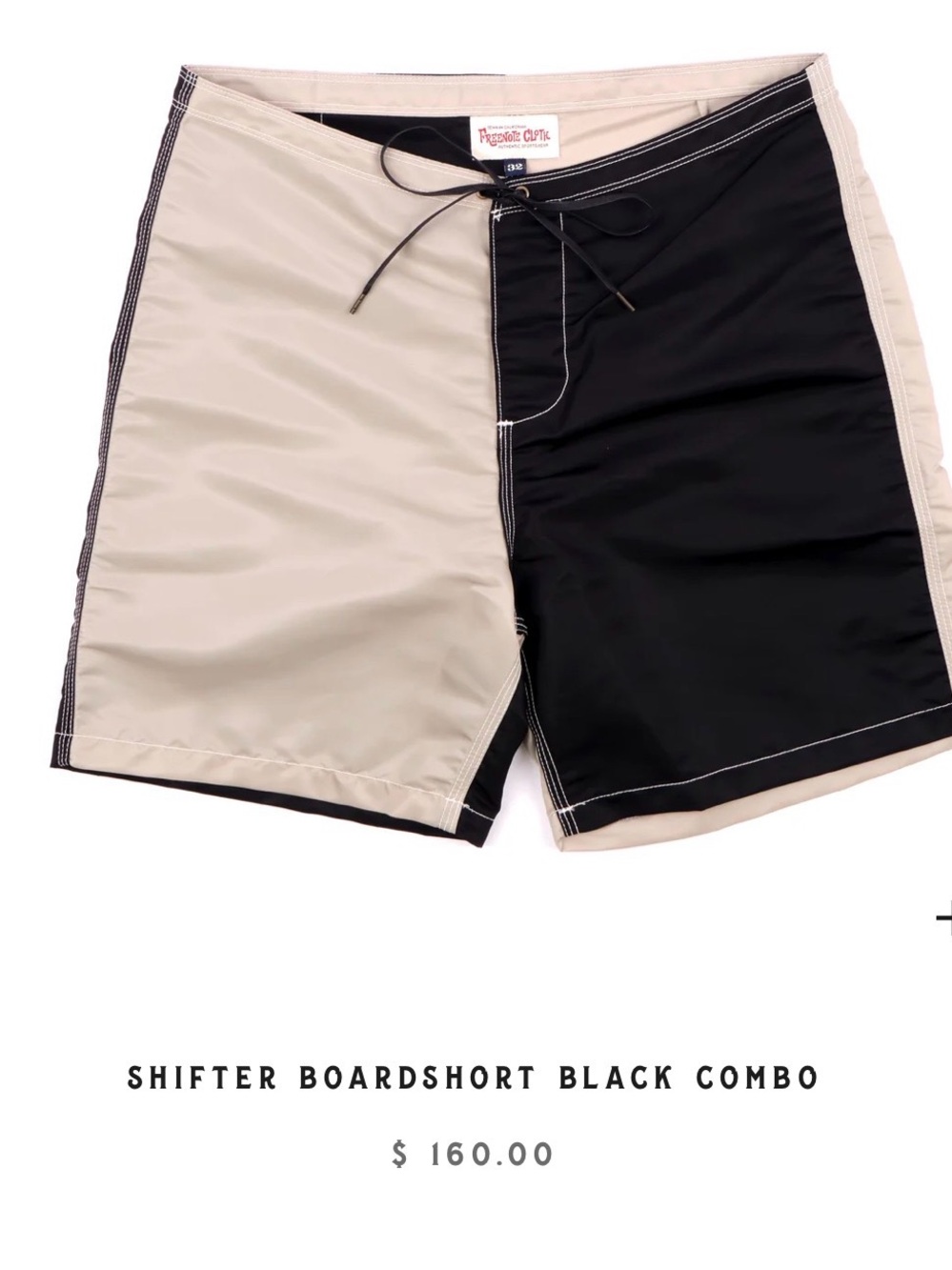 Shifter Boardshort - Black & Beige Men’s Swim Shorts